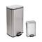Honey Can Do Stainless Steel Step Trash Cans with Lid Set